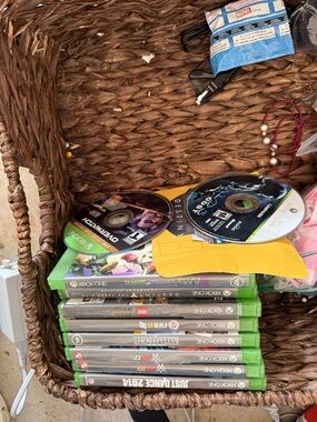 Green Xbox One Video Game Collection